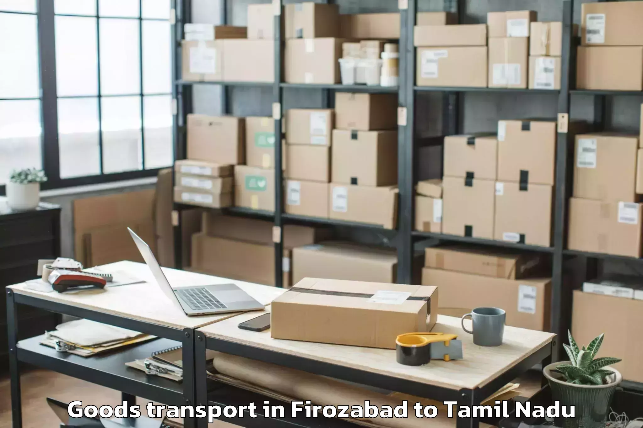 Trusted Firozabad to Punjai Puliyampatti Goods Transport